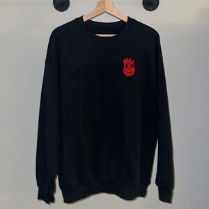 Black Red Castaway 2000s Classic Movies Y2K Films Crewneck Sweatshirt